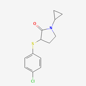 3-(4-Chlorophenyl)sulfanyl-1-cyclopropylpyrrolidin-2-one