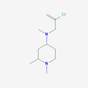 molecular formula C11H21ClN2 B7584639 N-(2-chloroprop-2-enyl)-N,1,2-trimethylpiperidin-4-amine 