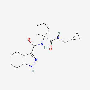 N-[1-(cyclopropylmethylcarbamoyl)cyclopentyl]-4,5,6,7-tetrahydro-1H-indazole-3-carboxamide