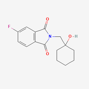 molecular formula C15H16FNO3 B7584659 5-Fluoro-2-[(1-hydroxycyclohexyl)methyl]isoindole-1,3-dione 