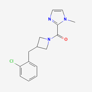 [3-[(2-Chlorophenyl)methyl]azetidin-1-yl]-(1-methylimidazol-2-yl)methanone