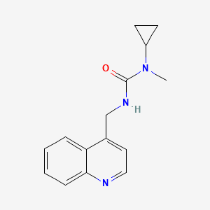 molecular formula C15H17N3O B7584703 1-Cyclopropyl-1-methyl-3-(quinolin-4-ylmethyl)urea 