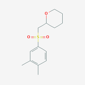 molecular formula C14H20O3S B7584735 2-[(3,4-Dimethylphenyl)sulfonylmethyl]oxane 
