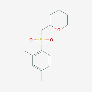 molecular formula C14H20O3S B7584745 2-[(2,4-Dimethylphenyl)sulfonylmethyl]oxane 
