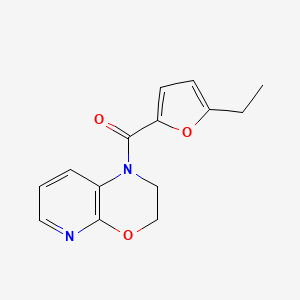 molecular formula C14H14N2O3 B7584768 2,3-Dihydropyrido[2,3-b][1,4]oxazin-1-yl-(5-ethylfuran-2-yl)methanone 