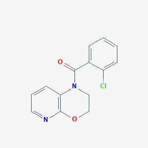 molecular formula C14H11ClN2O2 B7584776 (2-Chlorophenyl)-(2,3-dihydropyrido[2,3-b][1,4]oxazin-1-yl)methanone 