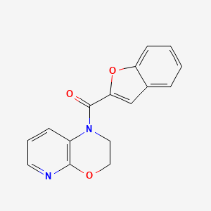 molecular formula C16H12N2O3 B7584781 1-Benzofuran-2-yl(2,3-dihydropyrido[2,3-b][1,4]oxazin-1-yl)methanone 