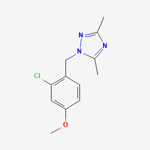 1-[(2-Chloro-4-methoxyphenyl)methyl]-3,5-dimethyl-1,2,4-triazole