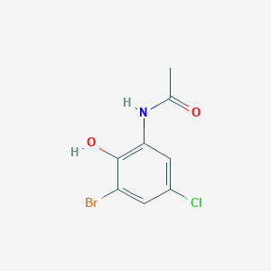 molecular formula C8H7BrClNO2 B7584812 N-(3-bromo-5-chloro-2-hydroxyphenyl)acetamide 