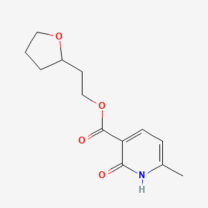 molecular formula C13H17NO4 B7584830 2-(oxolan-2-yl)ethyl 6-methyl-2-oxo-1H-pyridine-3-carboxylate 