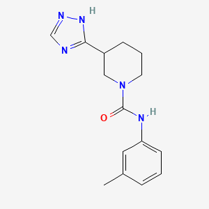 molecular formula C15H19N5O B7584842 N-(3-methylphenyl)-3-(1H-1,2,4-triazol-5-yl)piperidine-1-carboxamide 