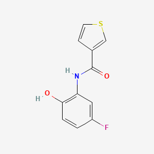molecular formula C11H8FNO2S B7584862 N-(5-fluoro-2-hydroxyphenyl)thiophene-3-carboxamide 