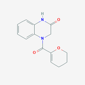 4-(3,4-dihydro-2H-pyran-6-carbonyl)-1,3-dihydroquinoxalin-2-one