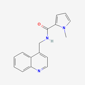 molecular formula C16H15N3O B7584887 1-methyl-N-(quinolin-4-ylmethyl)pyrrole-2-carboxamide 