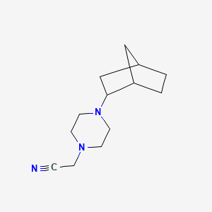 molecular formula C13H21N3 B7584919 2-[4-(2-Bicyclo[2.2.1]heptanyl)piperazin-1-yl]acetonitrile 