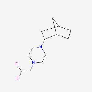 molecular formula C13H22F2N2 B7584930 1-(2-Bicyclo[2.2.1]heptanyl)-4-(2,2-difluoroethyl)piperazine 
