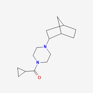 molecular formula C15H24N2O B7584937 [4-(2-Bicyclo[2.2.1]heptanyl)piperazin-1-yl]-cyclopropylmethanone 