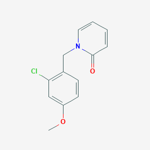 molecular formula C13H12ClNO2 B7584945 1-[(2-Chloro-4-methoxyphenyl)methyl]pyridin-2-one 
