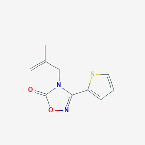 molecular formula C10H10N2O2S B7584947 4-(2-Methylprop-2-enyl)-3-thiophen-2-yl-1,2,4-oxadiazol-5-one 
