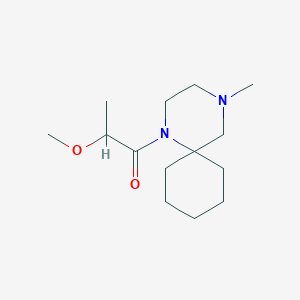 molecular formula C14H26N2O2 B7584979 2-Methoxy-1-(4-methyl-1,4-diazaspiro[5.5]undecan-1-yl)propan-1-one 