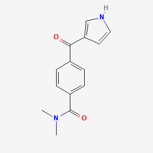 molecular formula C14H14N2O2 B7585035 N,N-dimethyl-4-(1H-pyrrole-3-carbonyl)benzamide 