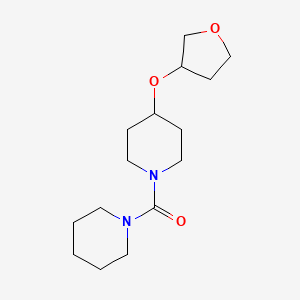 molecular formula C15H26N2O3 B7585062 [4-(Oxolan-3-yloxy)piperidin-1-yl]-piperidin-1-ylmethanone 