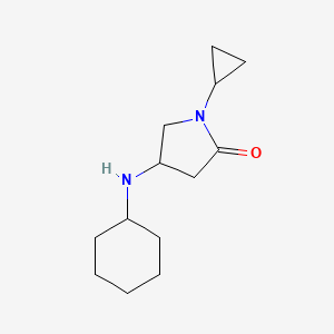 molecular formula C13H22N2O B7585071 4-(Cyclohexylamino)-1-cyclopropylpyrrolidin-2-one 