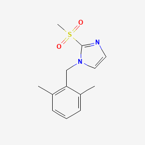 molecular formula C13H16N2O2S B7585122 1-[(2,6-Dimethylphenyl)methyl]-2-methylsulfonylimidazole 