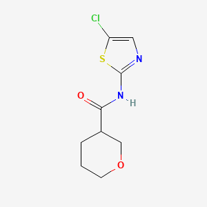 molecular formula C9H11ClN2O2S B7585151 N-(5-chloro-1,3-thiazol-2-yl)oxane-3-carboxamide 
