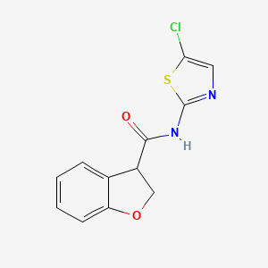 molecular formula C12H9ClN2O2S B7585156 N-(5-chloro-1,3-thiazol-2-yl)-2,3-dihydro-1-benzofuran-3-carboxamide 