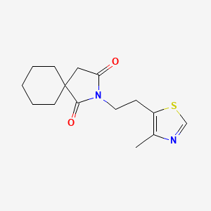 molecular formula C15H20N2O2S B7585168 2-[2-(4-Methyl-1,3-thiazol-5-yl)ethyl]-2-azaspiro[4.5]decane-1,3-dione 