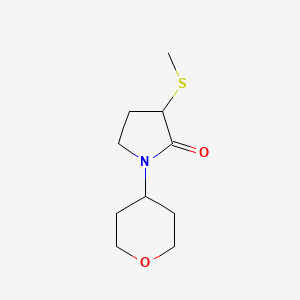 molecular formula C10H17NO2S B7585174 3-Methylsulfanyl-1-(oxan-4-yl)pyrrolidin-2-one 