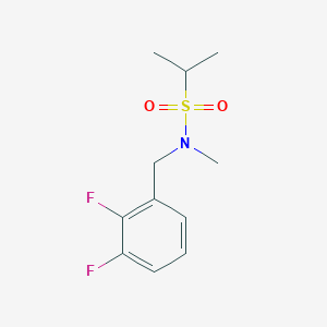 molecular formula C11H15F2NO2S B7585204 N-[(2,3-difluorophenyl)methyl]-N-methylpropane-2-sulfonamide 