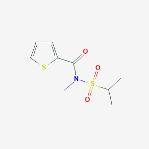 molecular formula C9H13NO3S2 B7585212 N-methyl-N-propan-2-ylsulfonylthiophene-2-carboxamide 