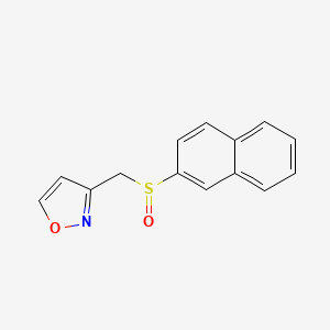 molecular formula C14H11NO2S B7585225 3-(Naphthalen-2-ylsulfinylmethyl)-1,2-oxazole 