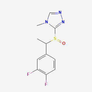 molecular formula C11H11F2N3OS B7585230 3-[1-(3,4-Difluorophenyl)ethylsulfinyl]-4-methyl-1,2,4-triazole 