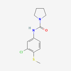 molecular formula C12H15ClN2OS B7585243 N-(3-chloro-4-methylsulfanylphenyl)pyrrolidine-1-carboxamide 