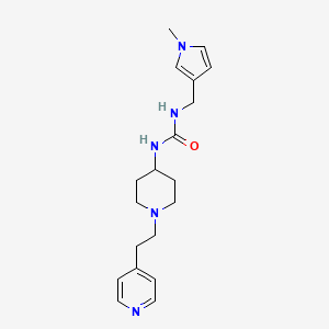 molecular formula C19H27N5O B7585255 1-[(1-Methylpyrrol-3-yl)methyl]-3-[1-(2-pyridin-4-ylethyl)piperidin-4-yl]urea 