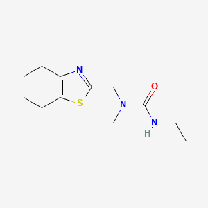 molecular formula C12H19N3OS B7585265 3-Ethyl-1-methyl-1-(4,5,6,7-tetrahydro-1,3-benzothiazol-2-ylmethyl)urea 