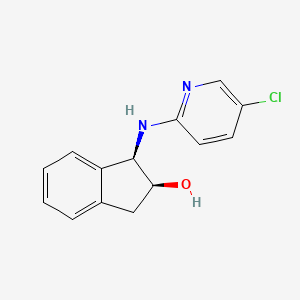 molecular formula C14H13ClN2O B7585269 (1R,2S)-1-[(5-chloropyridin-2-yl)amino]-2,3-dihydro-1H-inden-2-ol 