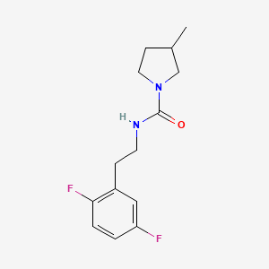 molecular formula C14H18F2N2O B7585275 N-[2-(2,5-difluorophenyl)ethyl]-3-methylpyrrolidine-1-carboxamide 