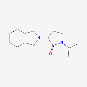 molecular formula C15H24N2O B7585280 3-(1,3,3a,4,7,7a-Hexahydroisoindol-2-yl)-1-propan-2-ylpyrrolidin-2-one 