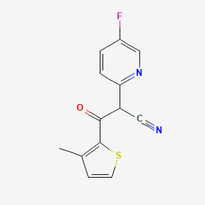 molecular formula C13H9FN2OS B7585319 2-(5-Fluoropyridin-2-yl)-3-(3-methylthiophen-2-yl)-3-oxopropanenitrile 