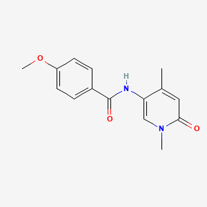 molecular formula C15H16N2O3 B7585352 N-(1,4-dimethyl-6-oxopyridin-3-yl)-4-methoxybenzamide 