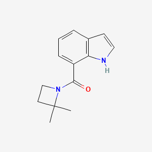 molecular formula C14H16N2O B7585360 (2,2-dimethylazetidin-1-yl)-(1H-indol-7-yl)methanone 