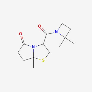 molecular formula C13H20N2O2S B7585364 3-(2,2-Dimethylazetidine-1-carbonyl)-7a-methyl-2,3,6,7-tetrahydropyrrolo[2,1-b][1,3]thiazol-5-one 
