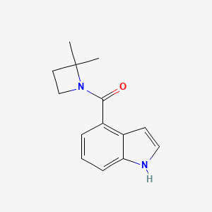 molecular formula C14H16N2O B7585368 (2,2-dimethylazetidin-1-yl)-(1H-indol-4-yl)methanone 