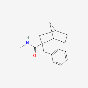 molecular formula C16H21NO B7585376 2-benzyl-N-methylbicyclo[2.2.1]heptane-2-carboxamide 