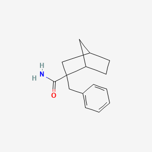 molecular formula C15H19NO B7585382 2-Benzylbicyclo[2.2.1]heptane-2-carboxamide 