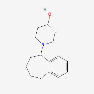 molecular formula C16H23NO B7585394 1-(6,7,8,9-tetrahydro-5H-benzo[7]annulen-5-yl)piperidin-4-ol 